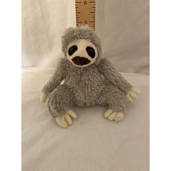 Sloth Plush 5 Inch Peter Pauper Press Stuffed Animal Toy Gray - Picture 8 of 8